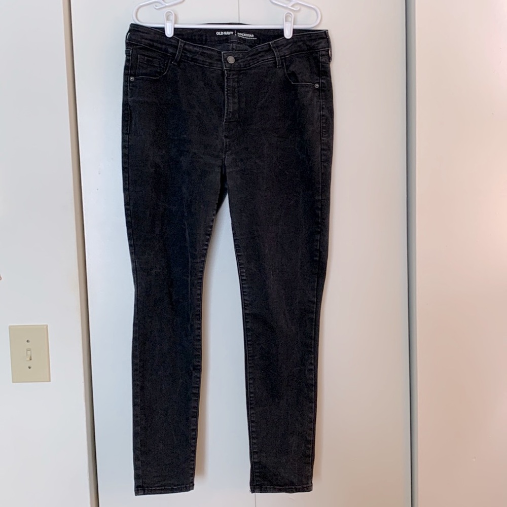 Mid-Rise Black Rockstar Skinny Jeans